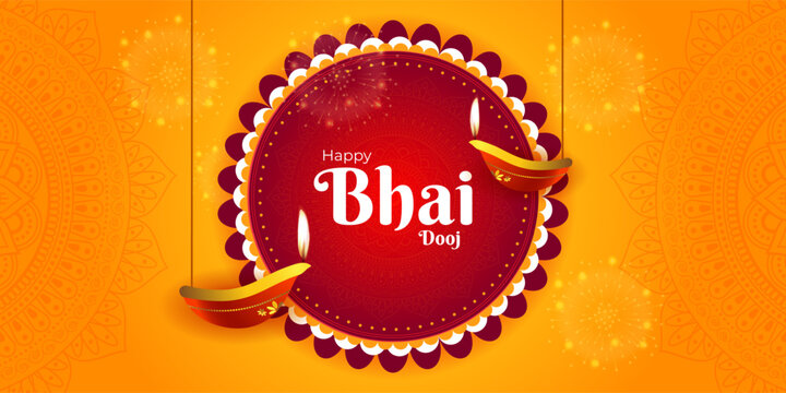 Vector illustration of Happy Bhai Dooj social media feed template