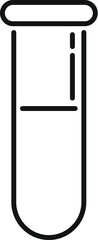 Simple line icon of a chemical test tube, commonly used in scientific experiments