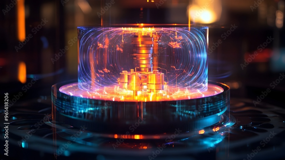 Poster holographic visualization of the fundamental principles of thermodynamics including a dynamic simula