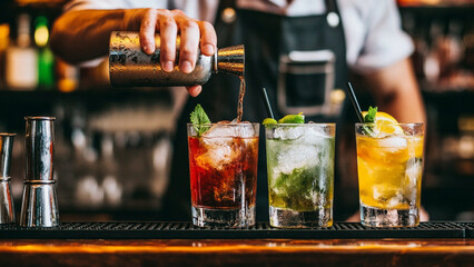 cocktail on bar counter