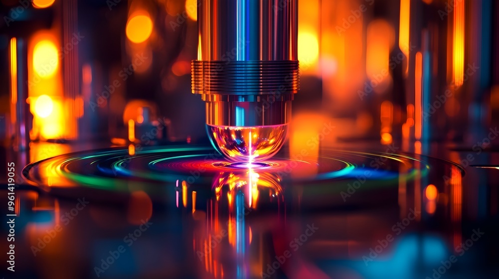 Poster holographic visualization of superconductor properties in physics experiment illustrating the electr