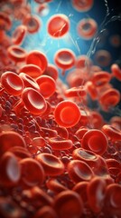 Close-up of platelets forming a clot