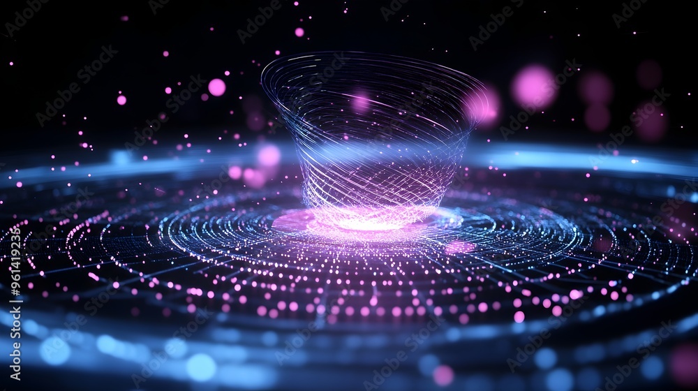 Poster holographic simulation of charged particle interactions in electric field visualization of the dynam