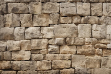 Obraz premium Processed collage of old ancient sand block wall texture in daylight. Background for banner