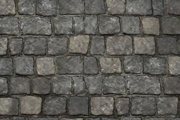 Obraz premium Processed collage of old street pavement surface texture. Background for banner, backdrop