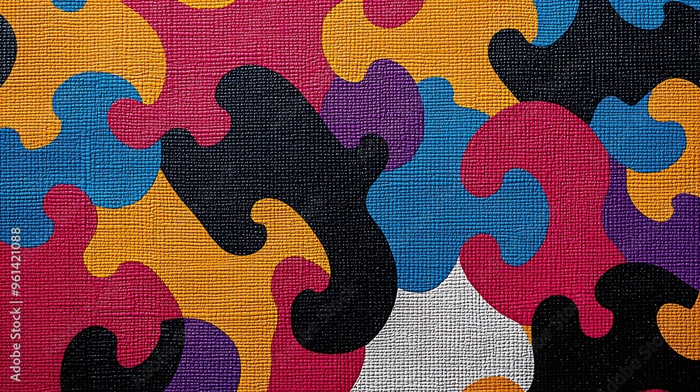 Poster an abstract background with colorful mosaic patterns, intricate and vibrant.