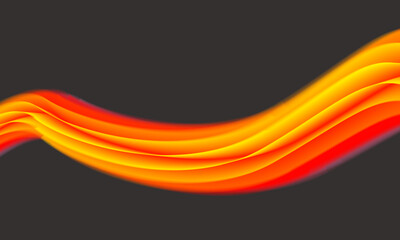 Vector Illustration Abstract Digital Art Yellow, Red, Blue Colors