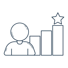 Teamwork business career development line icon