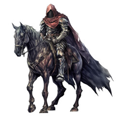 Dark Knight Isolated on a Transparent Background