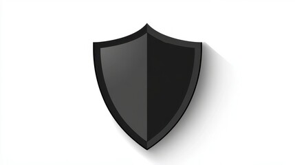 "Shield icon in dark gray on white background for added protection"
