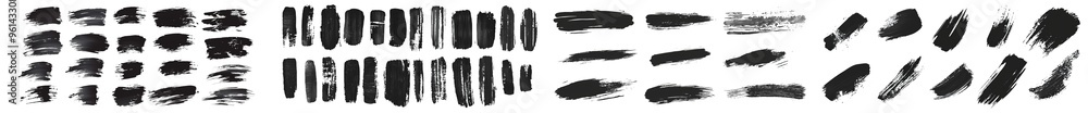 Poster there are over 125 modern brush strokes in this collection. ink splatters, grungy painted lines, art