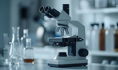 Science laboratory shooting scene