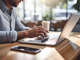 Refined Focus: A High-End Office Scene in Natural Light