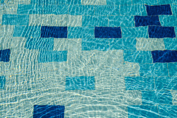 Turquoise clear water in the pool on vacation 1