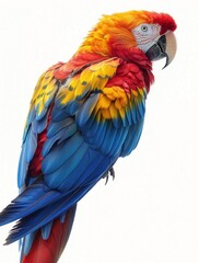 Fototapeta premium Vibrant Scarlet Macaw Portrait
