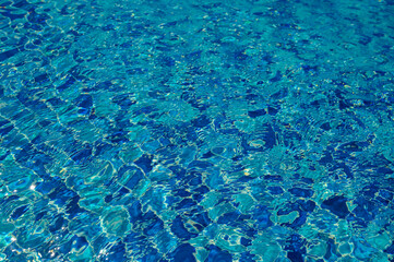 Blue water in the pool 1