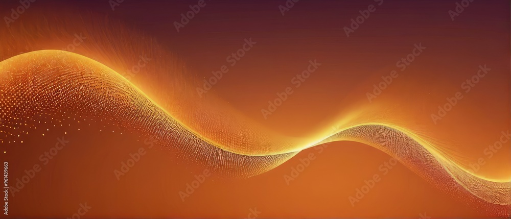 Sticker abstract golden wave background