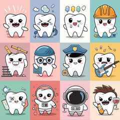 Obraz premium 2d vector illustration emoji emote for social media icon for fruits and animals cute character 