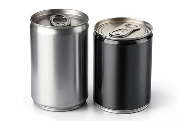 * Sleek metallic silver cylindrical can box with a matte black pull tab, elevating its modern appearance.
