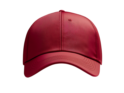 red baseball cap mockup isolated on transparent background