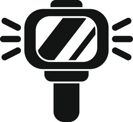 Bicycle lamp icon in simple style isolated on white background