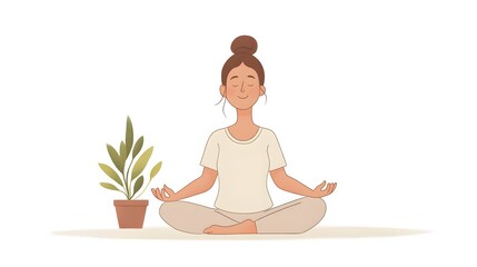 woman doing yoga