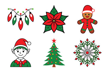 set of christmas icon