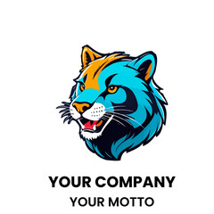 Wolf head logo mascot e sport vector