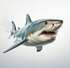 Fototapeta premium Shark isolated on white background