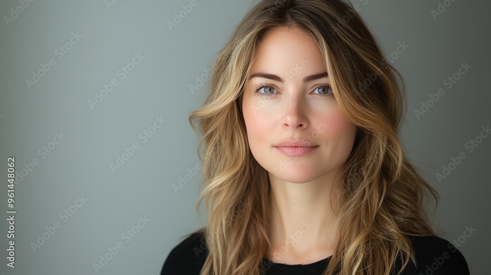 Poster a woman with long hair