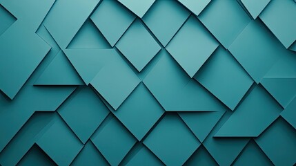 Obraz premium Stylish teal background featuring angular paper layers, perfect for modern design projects and creative applications.