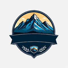 Mountains and beauty nature graphic illustration vector art