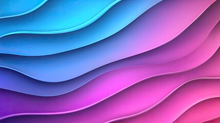 Obraz premium Vibrant abstract background with smooth, flowing waves in gradient shades of blue and pink, perfect for modern design projects.