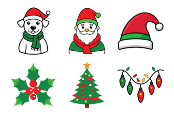 Fototapeta premium set of christmas icons
