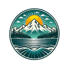 Mountains and forest wild nature landscape travel and adventure panorama