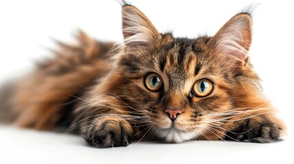 Obraz premium Close-up Portrait of a Maine Coon Cat