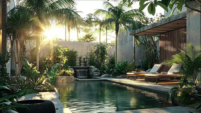 A swimming pool is a man-made structure designed for water-based activities and recreation