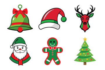 christmas icons set