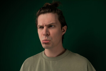 Obraz premium Man With Messy Top Knot