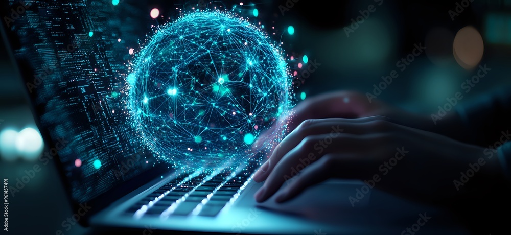 Poster connecting the world: digital networks and global interconnectivity