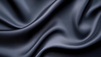 Elegant dark fabric with smooth waves, perfect for showcasing luxury and sophistication in design.