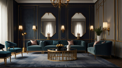 Jewel-Toned Deco Retreat