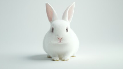 Cute rabbit animal sitting transparent background
