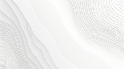 Obraz premium Abstract Monochrome Background, Smooth White Curve Shapes Flowing in Relief Light 3D Surface