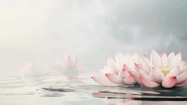 lotus flower as a medium of tranquility