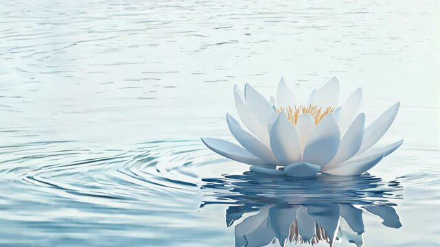 white lotus flower on water