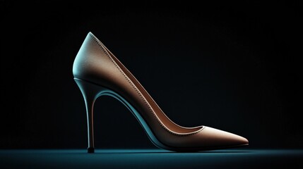 Elegant Beige High Heel Shoe