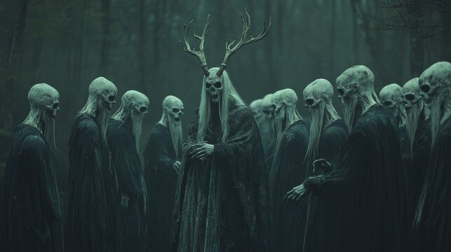 A wild fest in the forest with many creatures dancing