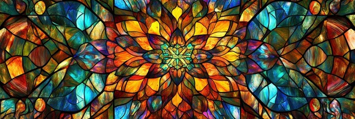 Abstract Stained Glass Art