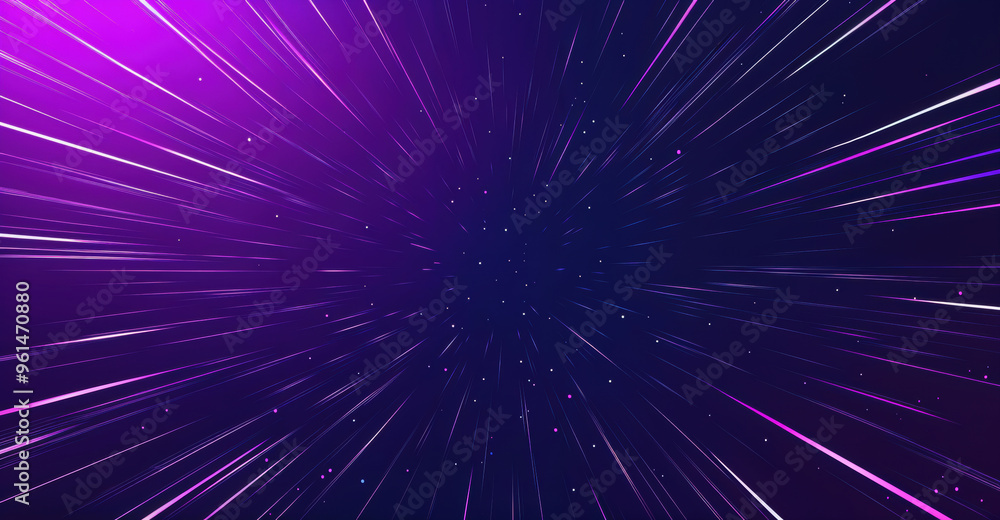 Poster Abstract background showing the concept of speed in outer space with stars. High quality photo